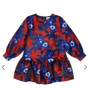 Molo Red and Blue Floral Dress